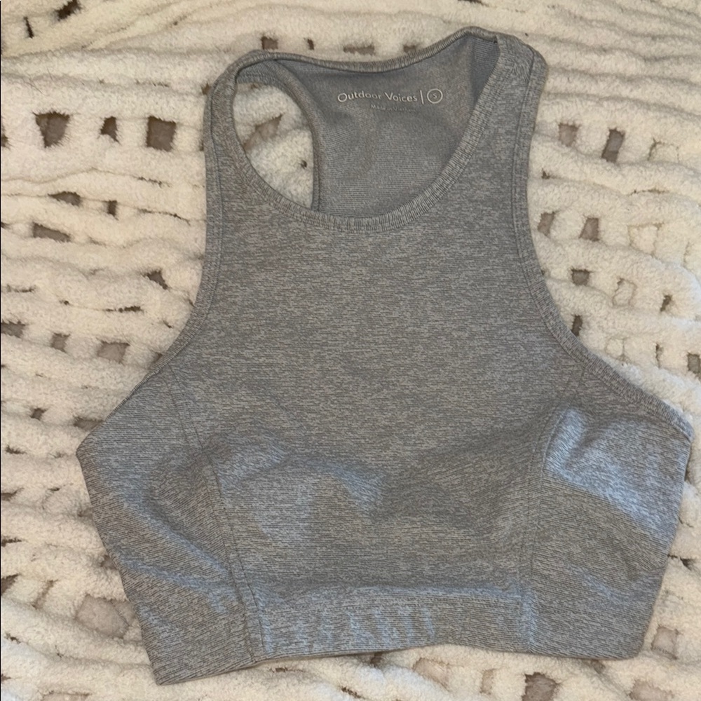 Outdoor Voices Heather Gray Crop Top
